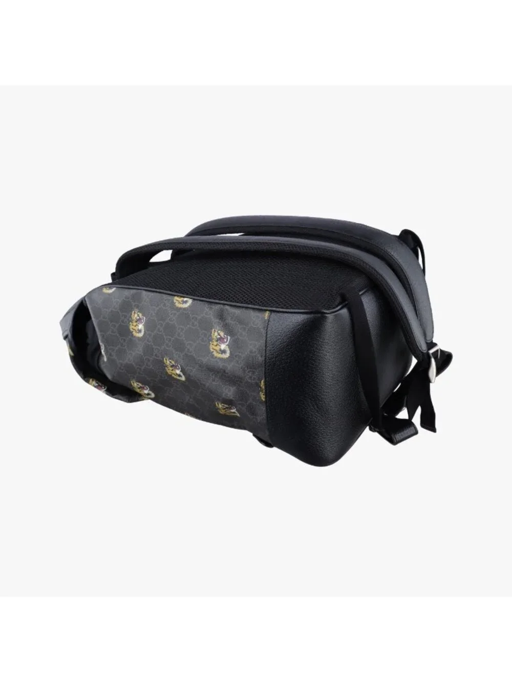 Gucci Interlocking Black GG Supreme Canvas Leather Backpack